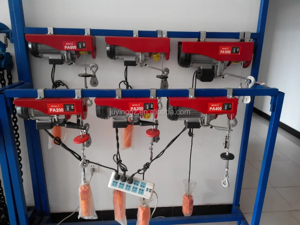 Mini Electric Hoist PA 400 Single Phase New Condition Wire Rope Sling Type For Retail Industries