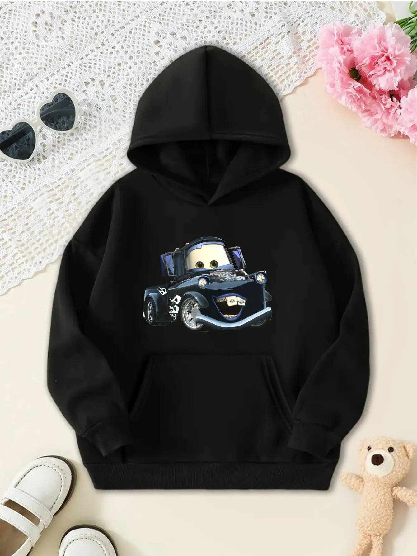 هودي مريح من القطن Lightning McQueen، مقاسات متعددة للأطفال والمراهقين والبالغين، ملابس كاجوال للداخلية أو الخارجية في الخريف والشتاء #6