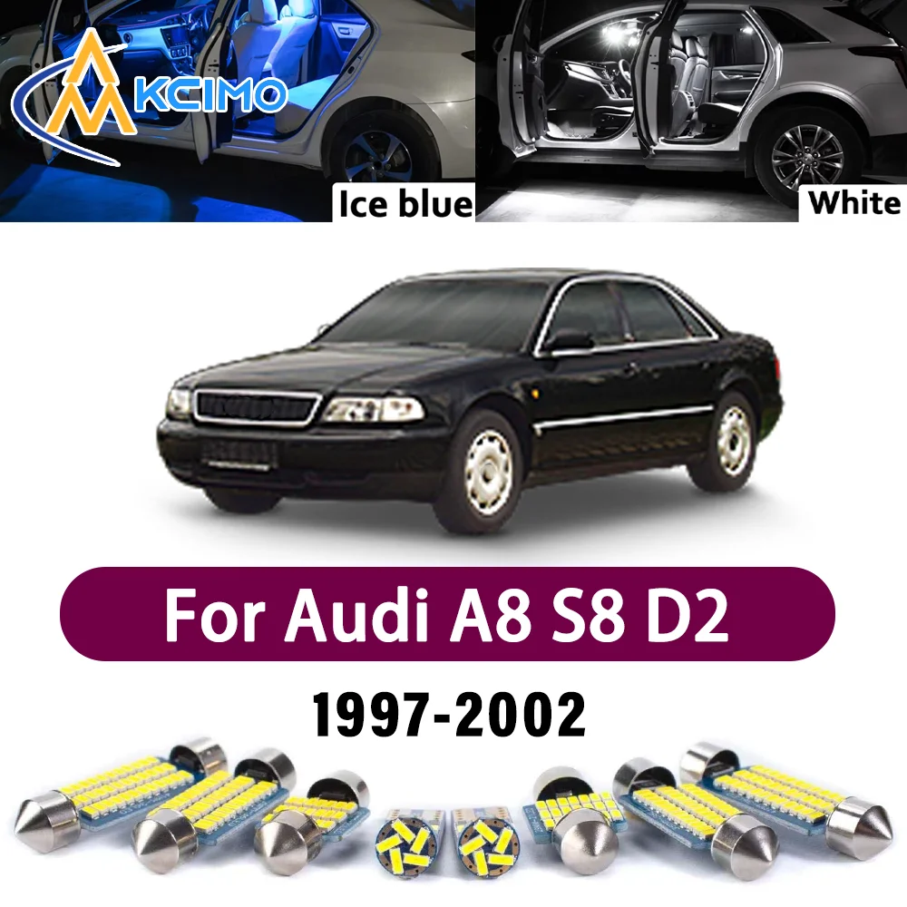 

Error Free LED Interior Light Kit for Audi A8 S8 D2 1997-2002 Premium Bright Dome Trunk Mirror Reading Lamps Canbus