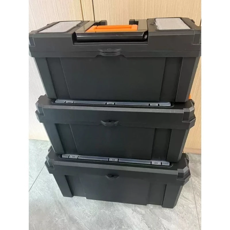 Trolley type toolbox Multifunctional electrician maintenance Three-layer hardware storage box Extra large wheeled mobile trolley