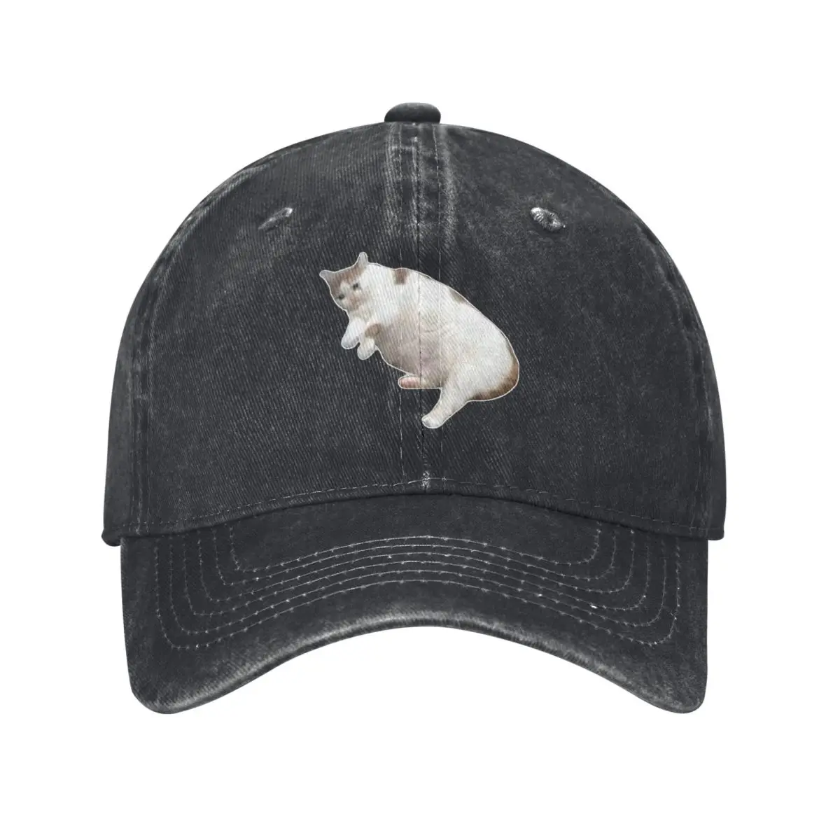 Pure Color Dad Hats SAD Women's Hat Sun Visor Baseball Caps MEME CAT Peaked Cap