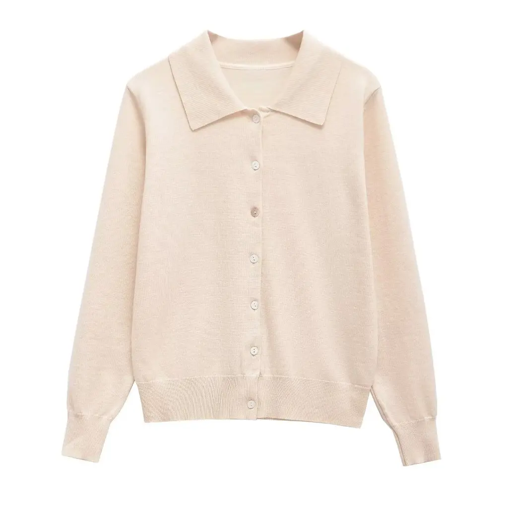 

European And American Fashion Lapel Cashmere Long Sleeve Knitted Cardigan Sweater for Women Winter New G866513