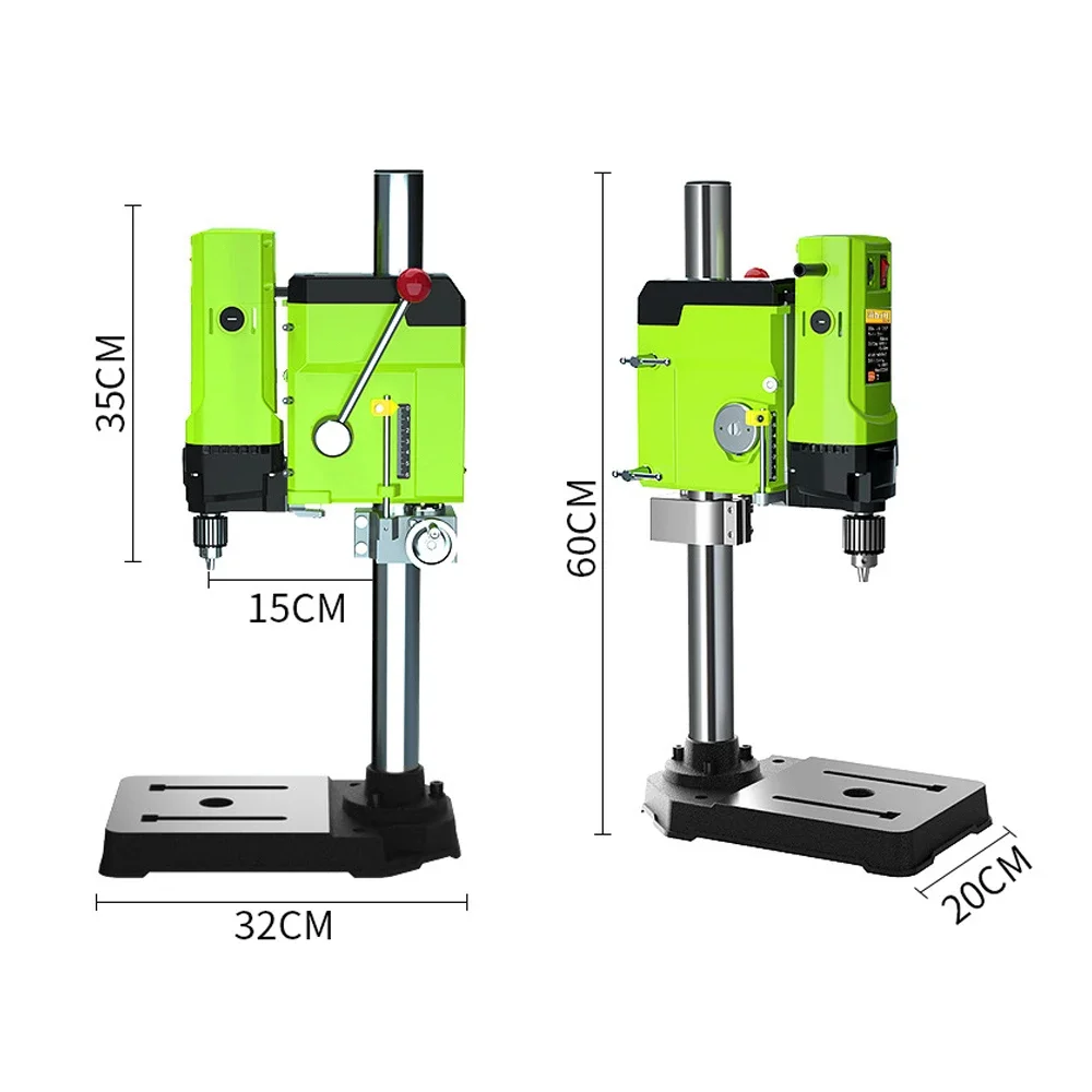 ALLSOME-Soporte de taladro de Banco de BG-5157 de 1050W, Mini Banco Eléctrico, máquina de perforación, Portabrocas de 3-16mm