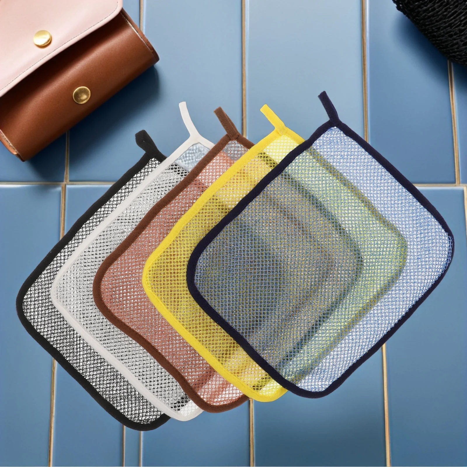 

5Pcs Body Exfoliating Washcloth Women Men Effective Scrubbing Dead Skin Removal Travel Compact Shower Back Scrubber Daily Skin