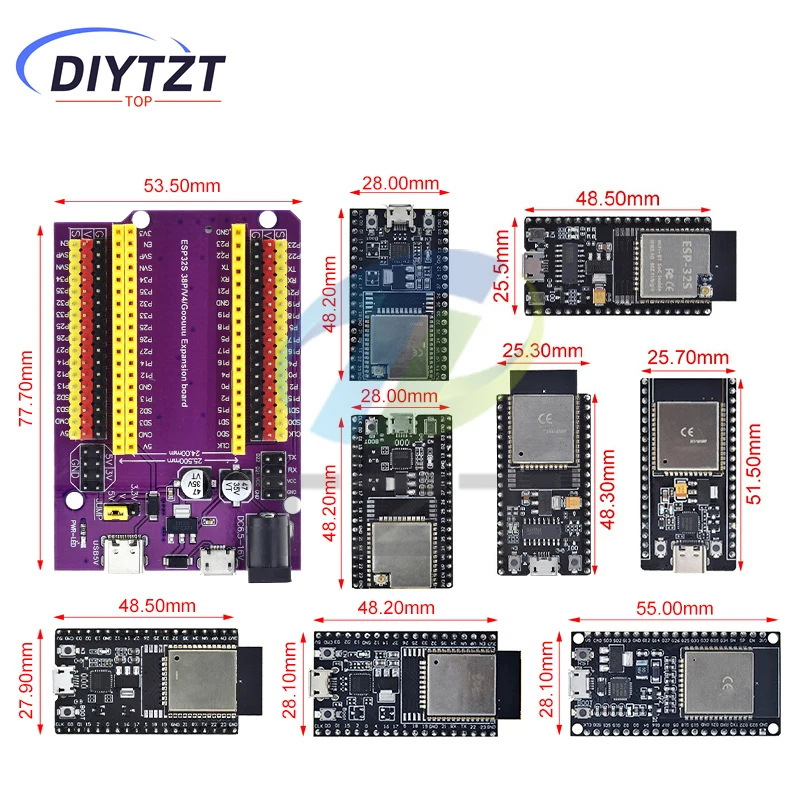 ESP32 Papan Pengembangan TYPE-C/MICRO USB CP2102 WiFi + Bluetooth Dual Core ESP32-DevKitC-32 ESP-WROOM-32 Papan Ekspansi 38PIN