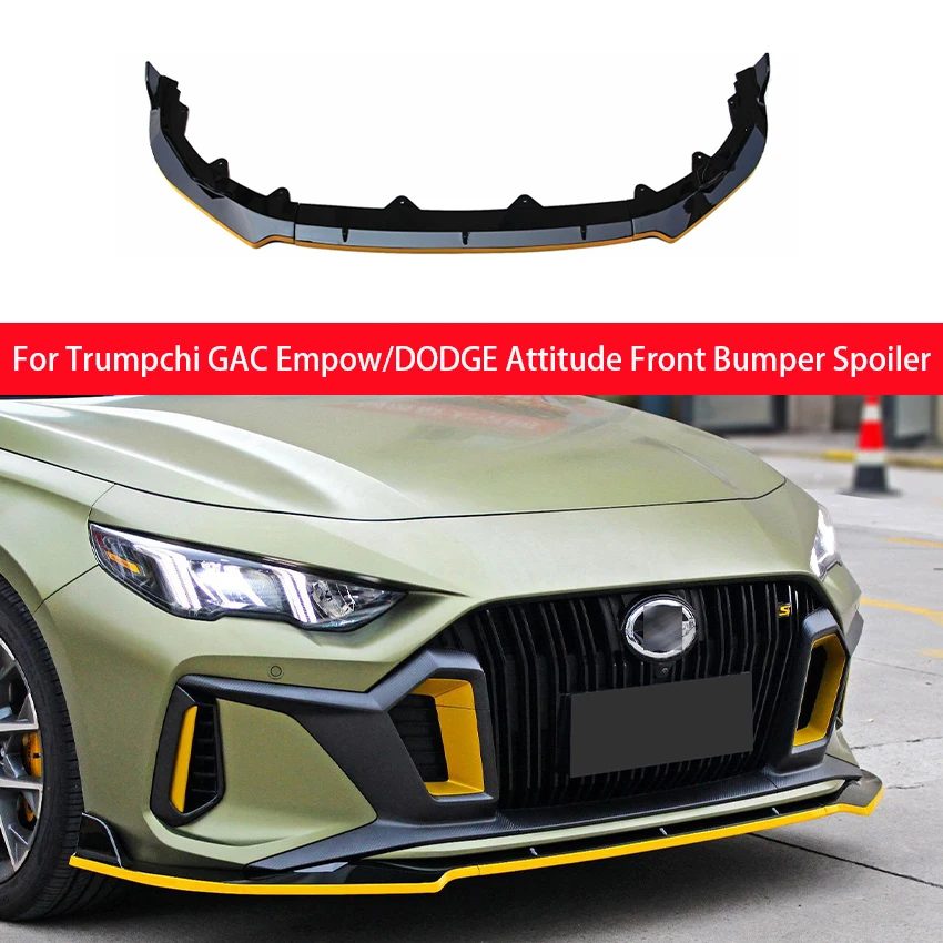 

For 2021-2024 Trumpchi GAC Empow Car Front Bumper Splitter Lip Spoiler Diffuser Guard Sport Tuning Accessories Parts Body Kits