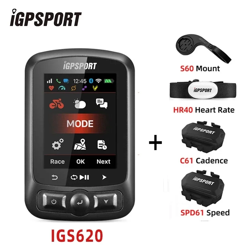 IGS620 Gps Bike Computer With Ble ANT+ And WiFi For Cycling GPS Computer