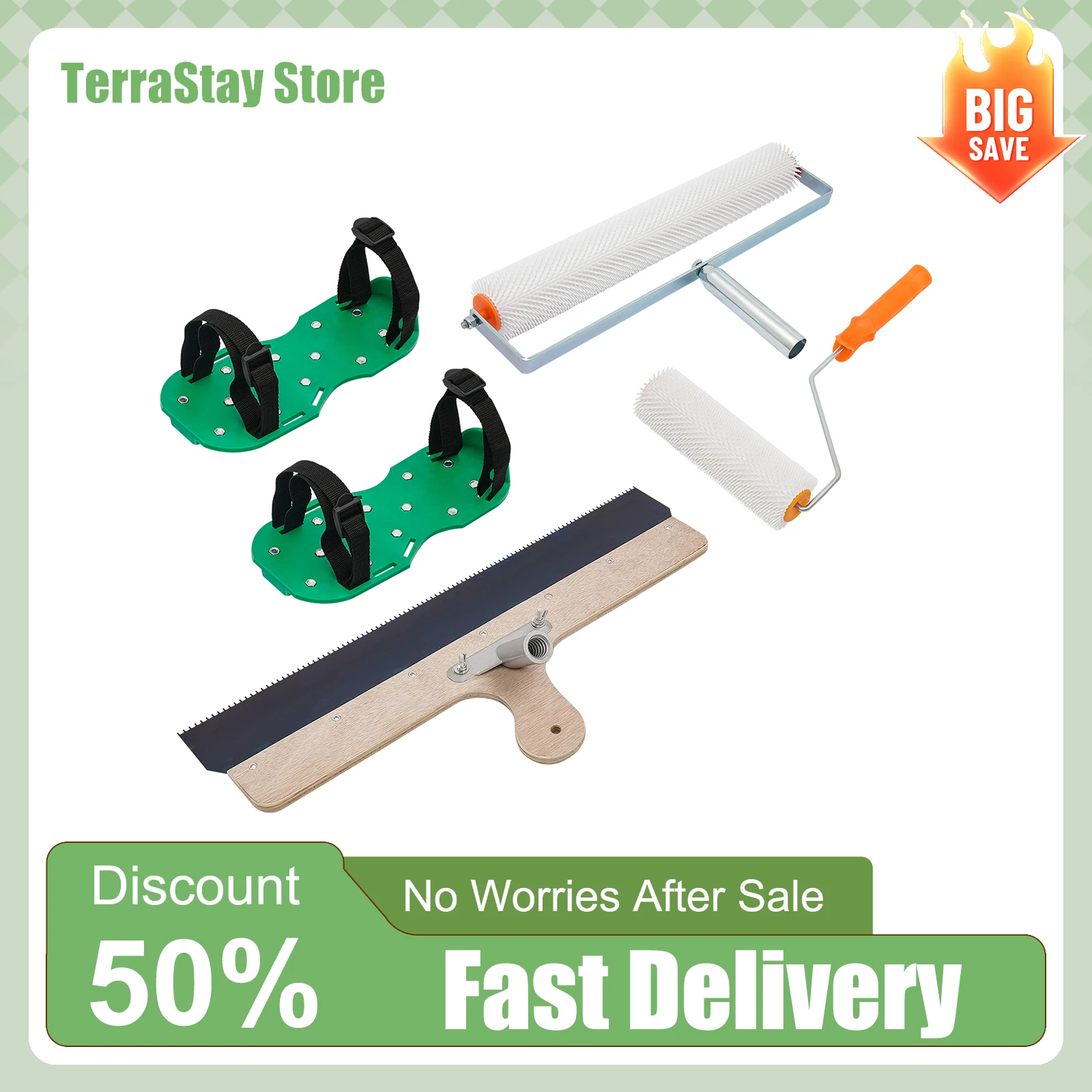 

Самовыравнивающийся цементный инструмент, эпоксидная обувь с шипами, малярный валик, промышленный набор для выравнивания пола, строительные инструменты из алюминиевого сплава