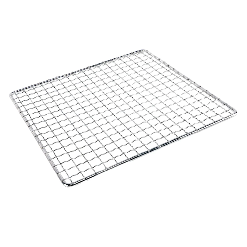 BBQ Grid Baking Tray 40*30cm Stainless Steel BBQ Grid Even Heating Precise Welding Process Smooth Solder Joints