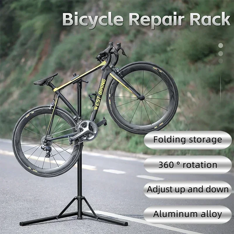 WEST BIKING-Multipurpose Bike Repair Stand, Foldable Bicycle Display Stand, Professional Bike Maintenance Wall, Floor Racks