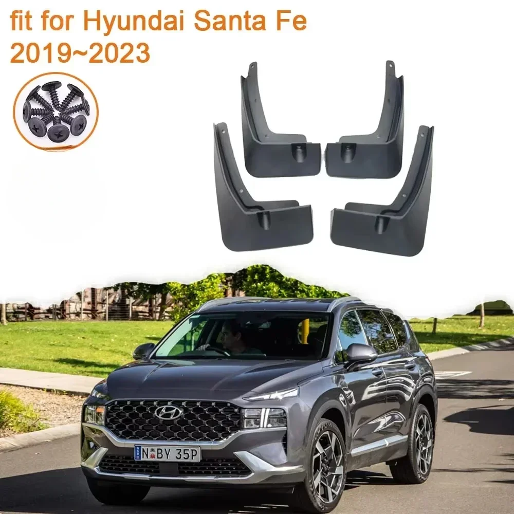 Mudguards FOR Hyundai Santa Fe TM 2019 2020 2021 2022 2023 Accessories Mud Flaps Splash Guards SUV Fender Rear Wheels Car Stying