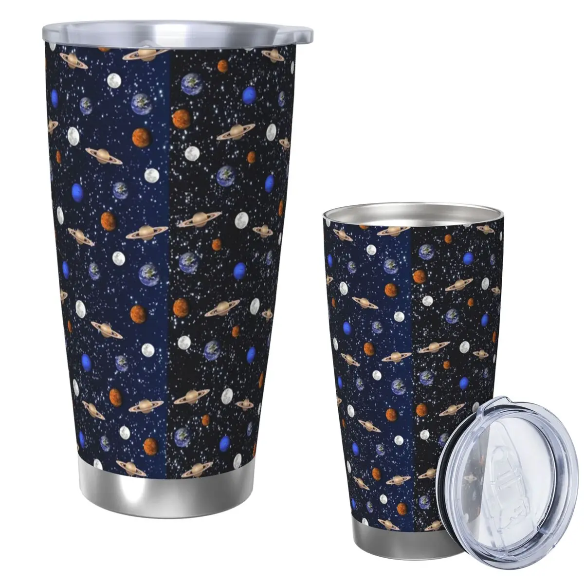 Solar System Space Planets Universe Stainless Steel Tumbler Vacuum Insulated Mugs Thermal Cold Cups Straws With Lid 20oz