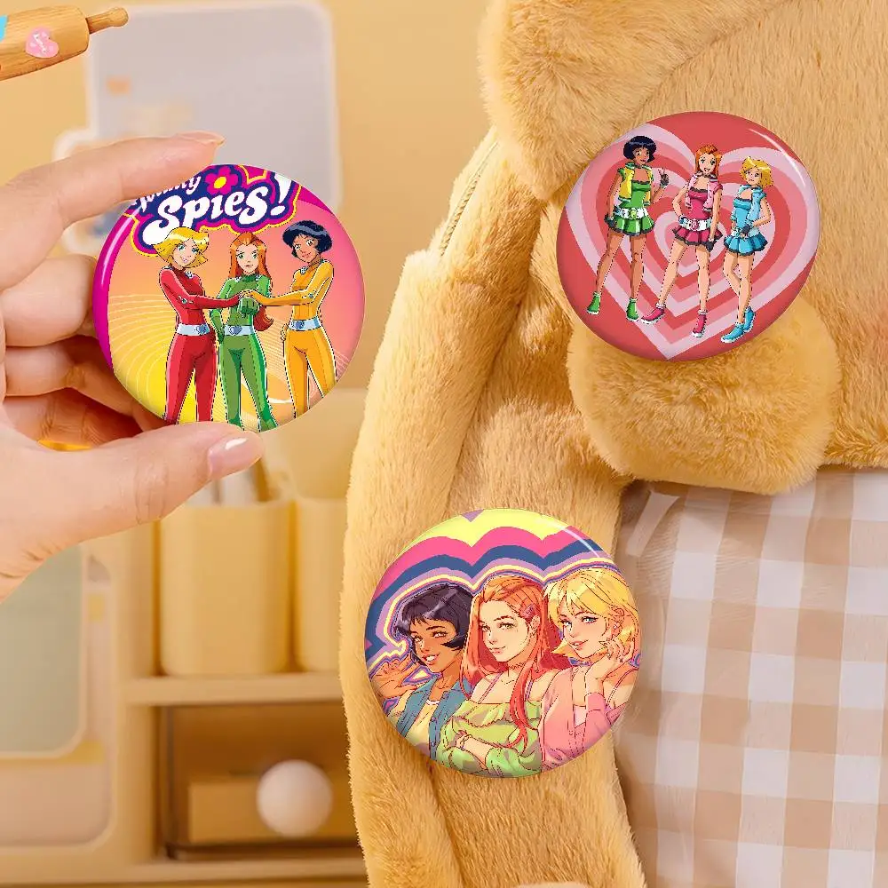 Cute T-Totally Spiess Badges Fun Creative Button Pins Brooches For Clothes Backpacks Good Gifts For Kids Friends