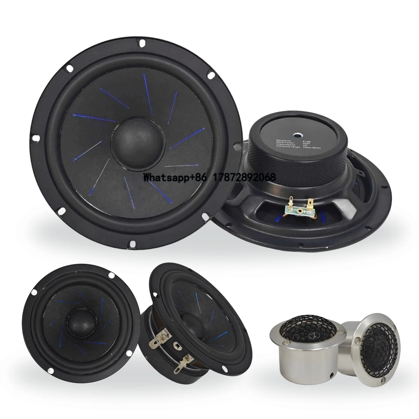 3.5 Inch Midrange with 8 Inch Woofer 3 Way Component Car Audio Speaker for Enhanced Soundstage and Vehicle Stereo Refit