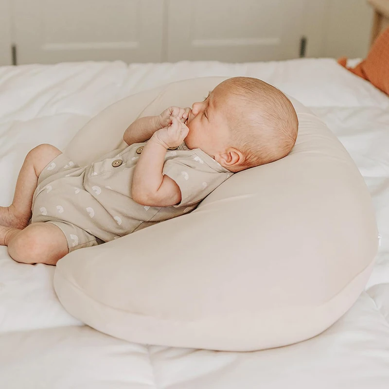 قطعتان من غطاء وسادة رضاعة الطفل بتصميم مطبوع قابل للإزالة على شكل حرف U غطاء وسادة للرضاعة الطبيعية فائق النعومة #6