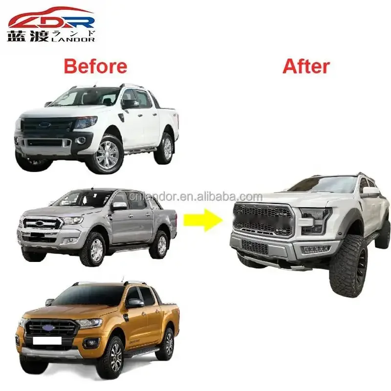 Car  Body Kit For Ford Ranger T6 T7 T8 2012-2020 To Ranger Raptor for T9 2023