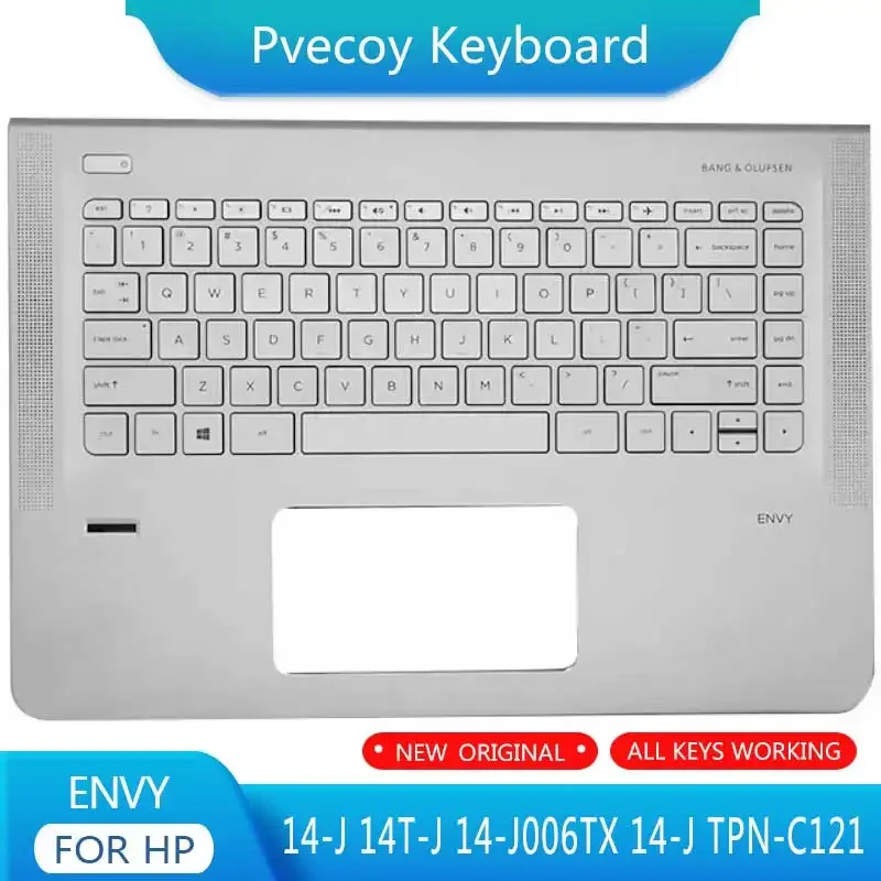 

New For HP ENVY 14-J 14T-J 14-J006TX 14-J TPN-C121 Laptop Palmrest Case Keyboard US English Version Upper Cover