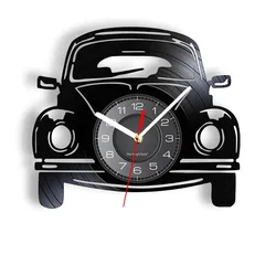 Retro Car Wall Clock Classic Automobile Vinyl Record Clock Modern Wall Art Wall Clock Car Lovers Home Room Bedroom Garage Decor