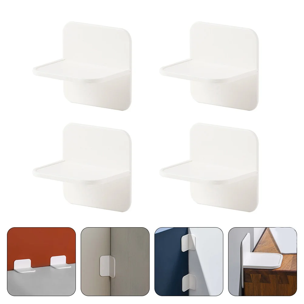 4 قطعة مثبت خزانة مثبت مضاد للإمالة مادة الوركين السميكة المتينة 90 درجة الزاوية اليمنى أداة تثبيت الأثاث الإبداعي #2