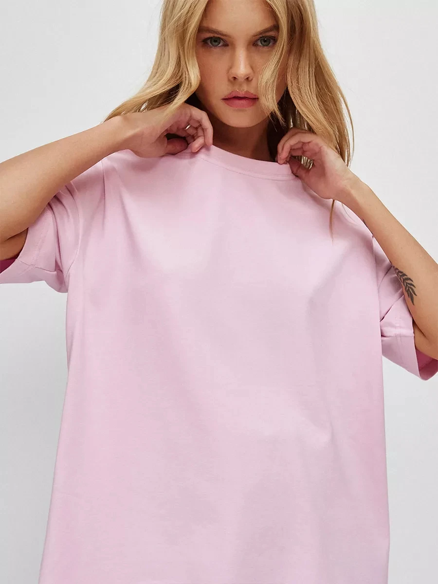 2026 Summer Women's Cotton Solid Color T-Shirt: Sweat-wicking, Breathable, Stylish, and Versatile Streetwear Oversized