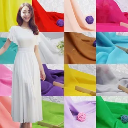 1/3/5M 75D Pearl Chiffon Fabric Georgette Tulle Chiffon Sheer Fabric Polyester Soft Draping Material For Curtain Dress Lining