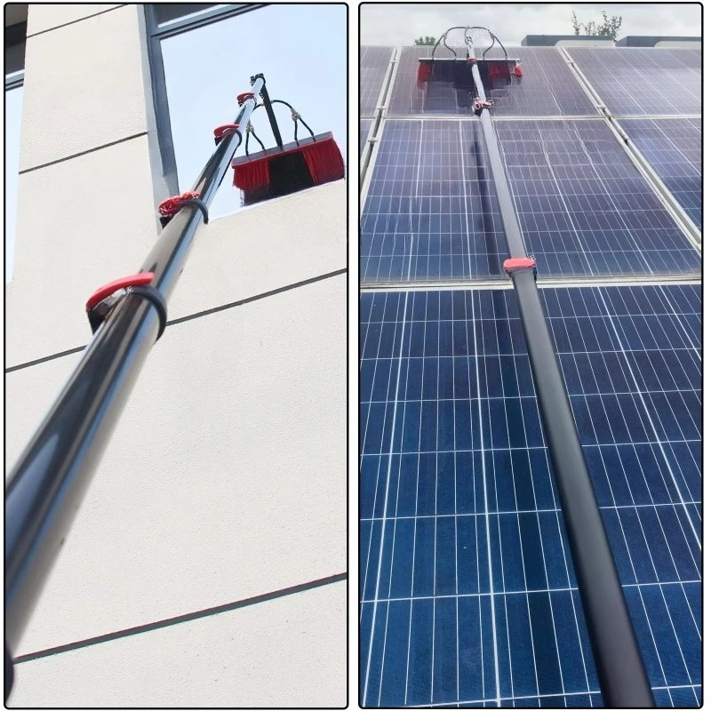 Aluminum Telescopic Extension Pole, 30/36/40ft High Reach Extendable Support Handle for Cleaning, Paint Roller, Pool