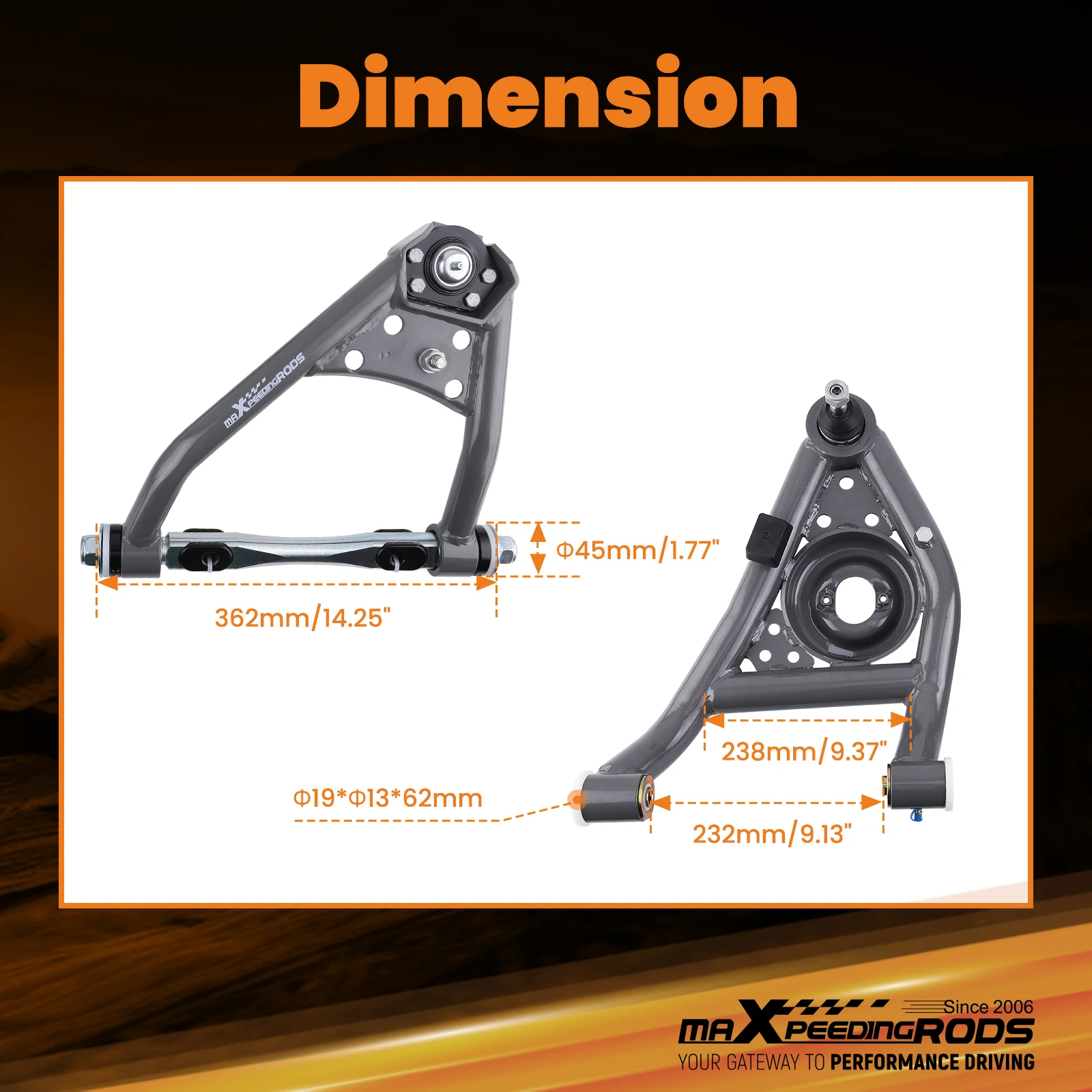 Juego de Brazos de Control Superiores e Inferiores Delanteros de Fábrica, Kit de Suspensión para Chevy Nova 1968-1974, Mejora para Buick/Pontiac