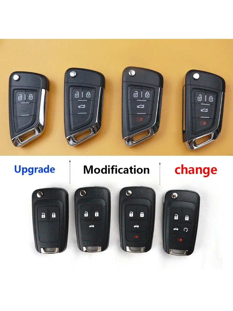 Coque de porte-clés de voiture, Modification, pour Buick/Chevrolet/Opel Insignia Astra Mokka Zafira Cruze Epica Lova Camaro Impala Vauxhall