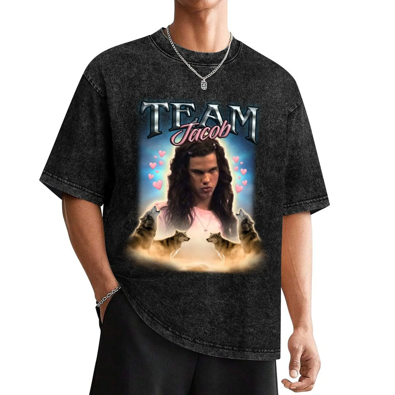 

Team Jacob Cursed Fan Collage T-Shirt for a boy blue archive tees football t shirt funny t shirts men