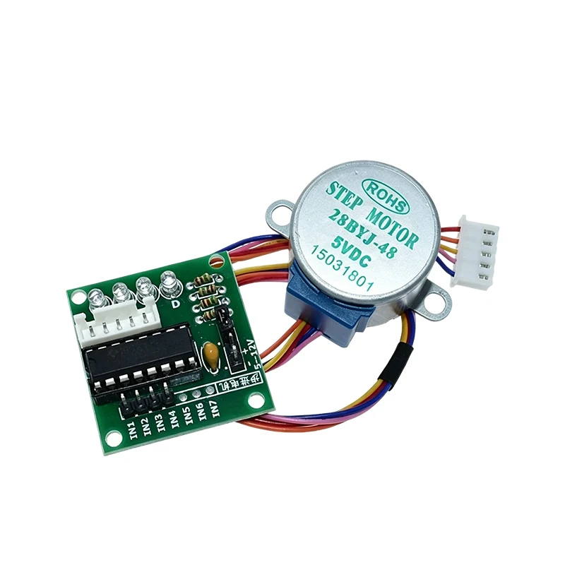 1 set 28BYJ-48 5V 4 Phase Mini Stepper Motor With ULN2003 Driver Module Complete Kit Indicator Light Design