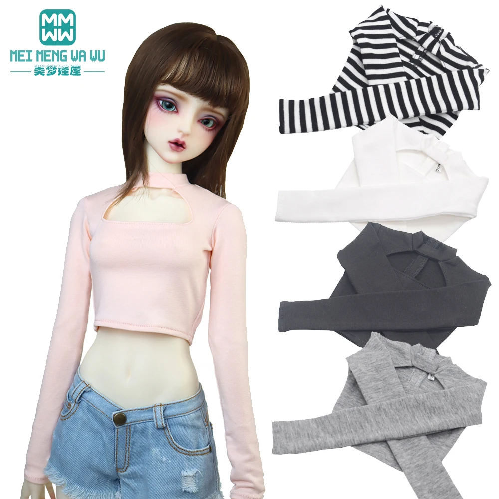 Suitable for 63cm 1/3 large bust BJD doll clothes DD SD DDL fashion chestless T-shirt jeans shorts accessories girl gifts