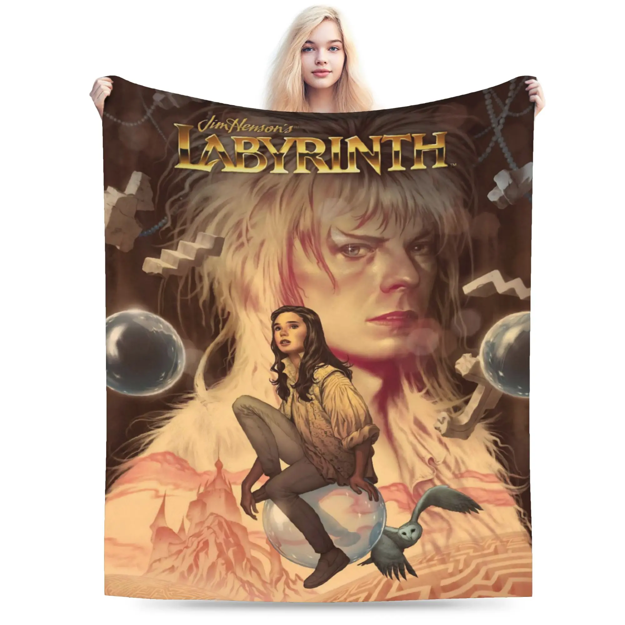New Arrival Labyrinth Movie Blanket Super Soft Fleece  Cozy Throw Blanket Machine Washable