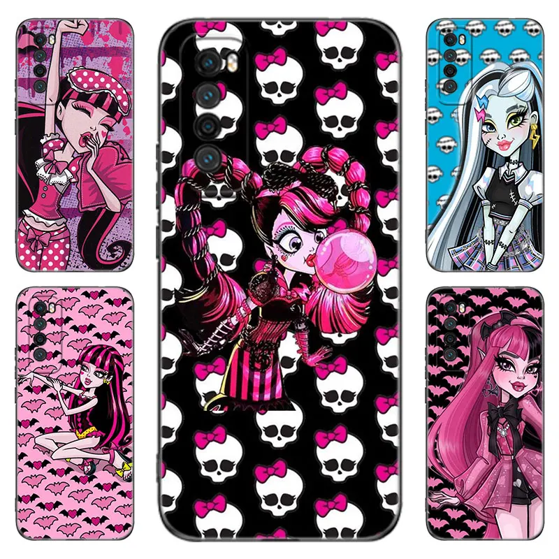 M-Monsters-H-High Anime Black Phone Case For Huawei Nova 12 11 Ultra 10 9 SE Pro 12i 11i 11E Y60 Y61 Y70 Plus Y71 Y72 Y90 Y91