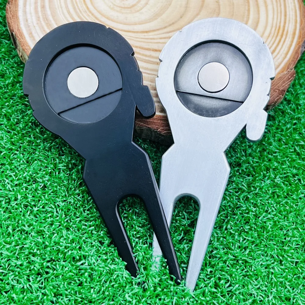 Neues Kreatives Raumschiff-Golf-Divot-Tool aus Zinklegierung in Grün mit Magnetischer Rückseite, Golf-Zubehör und -Ausrüstung – Detail 7