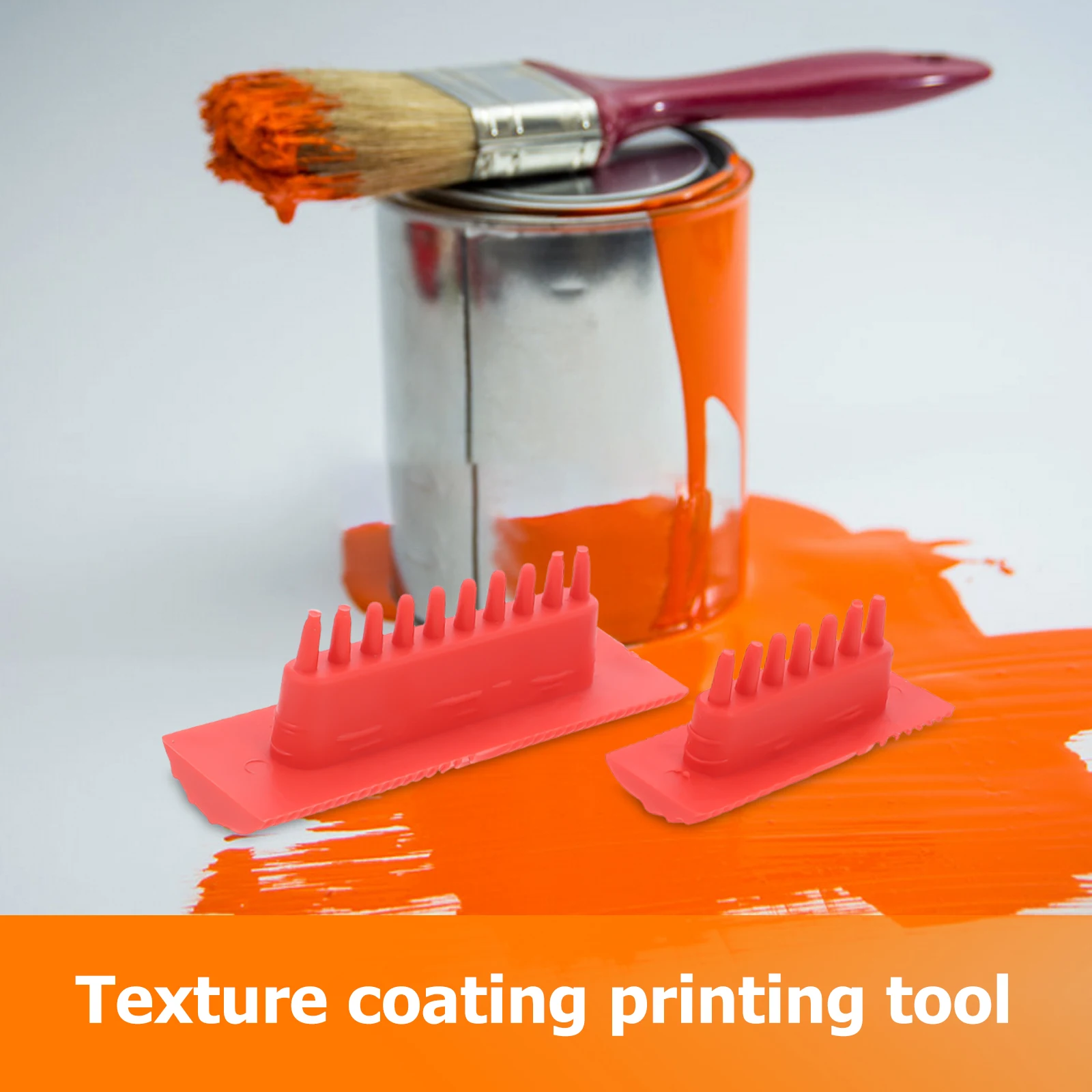 

2Pcs Wood Grain Tool Replacement Graining Texture Paint Tools Red Plastic Arts Crafts Realistic Effect Painting Rollers