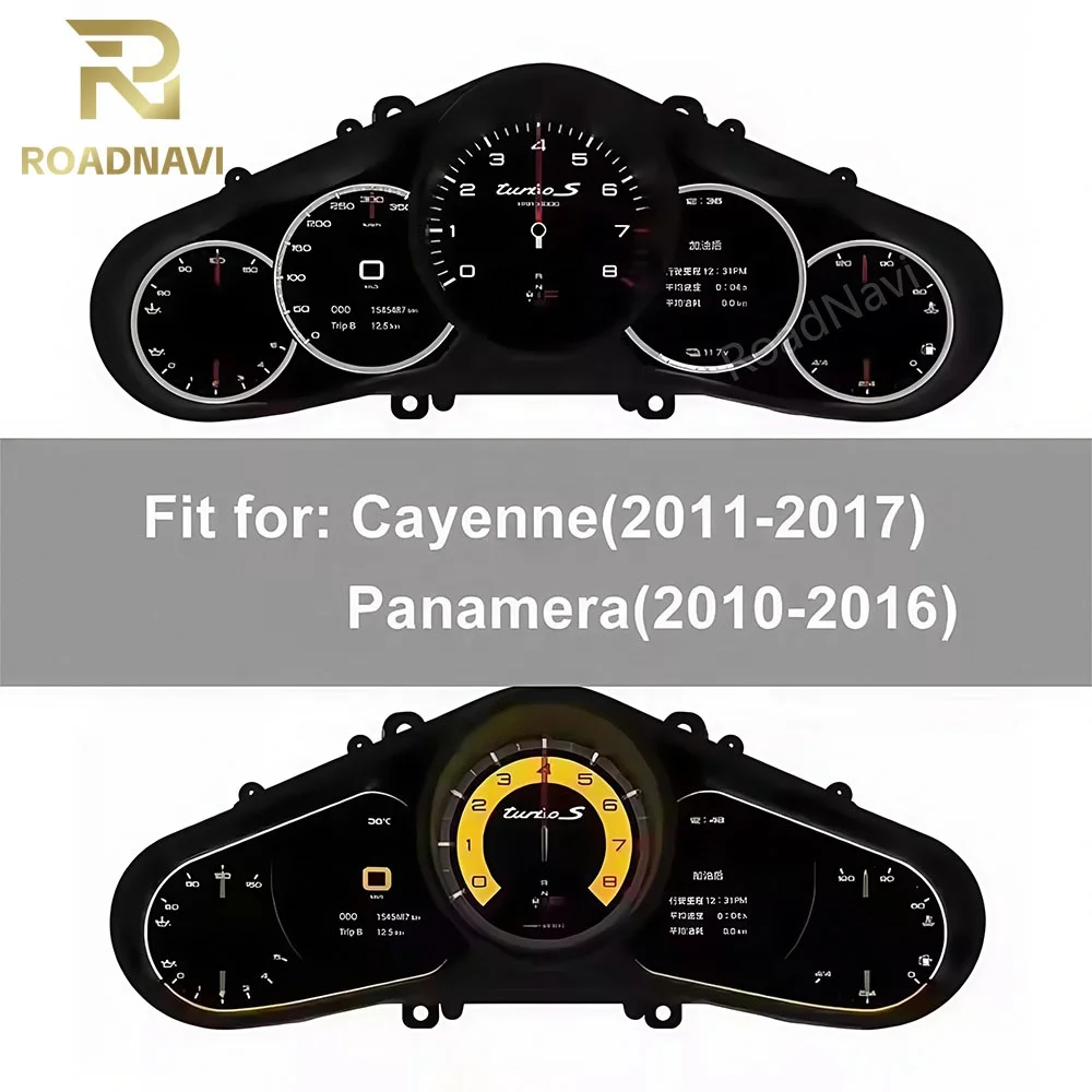 RoadNavi 12.3 Inch Car Digital Cluster for Porsche Cayenne Panamera 911 2010-2019 Auto Speedometer LCD DashboardAR