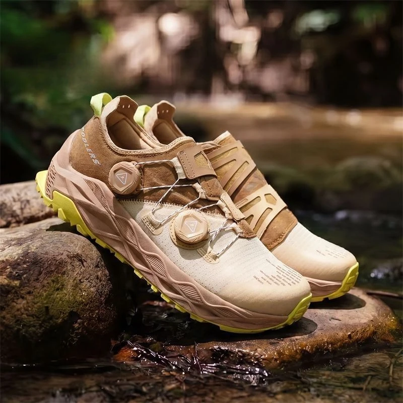 Original Brand Designer Wide Footed Walking Jogging Shoe Thick Soled Anti-Slip All Terrain Off-road Running Shoe Trecking Shoe