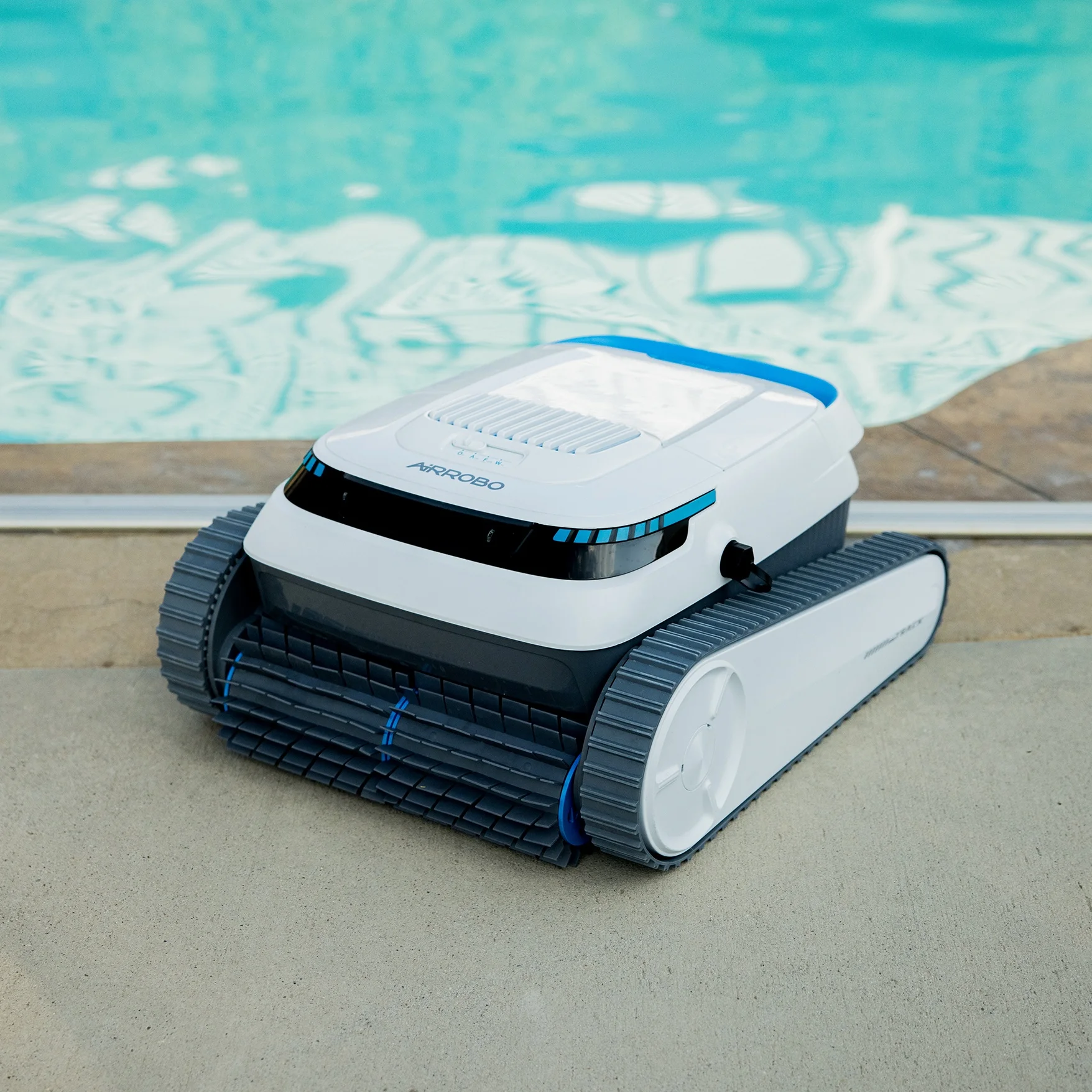 Robot Swimming Pool Cleaner Cordless Rechargeable Lithium Battery 5200mAh Route Planning for Tiles,PVC,Mosaic,Cement