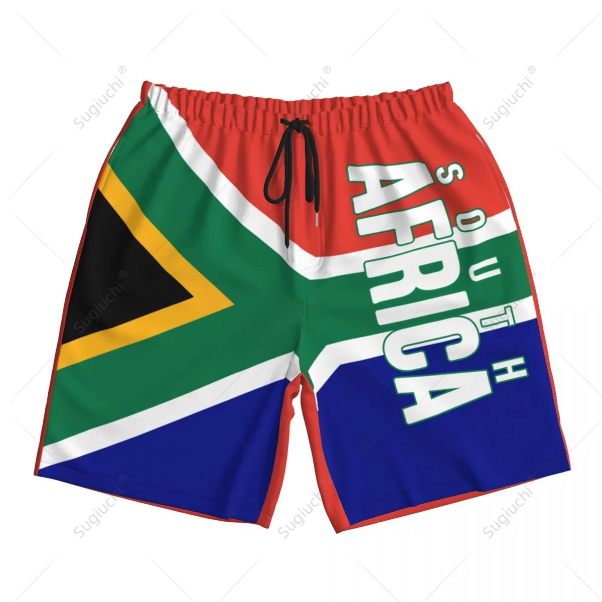 Men's South Africa Flag (2) Beach Pants Board Shorts Surfing Boys Soccer Cycling Swimwear Running Polyester