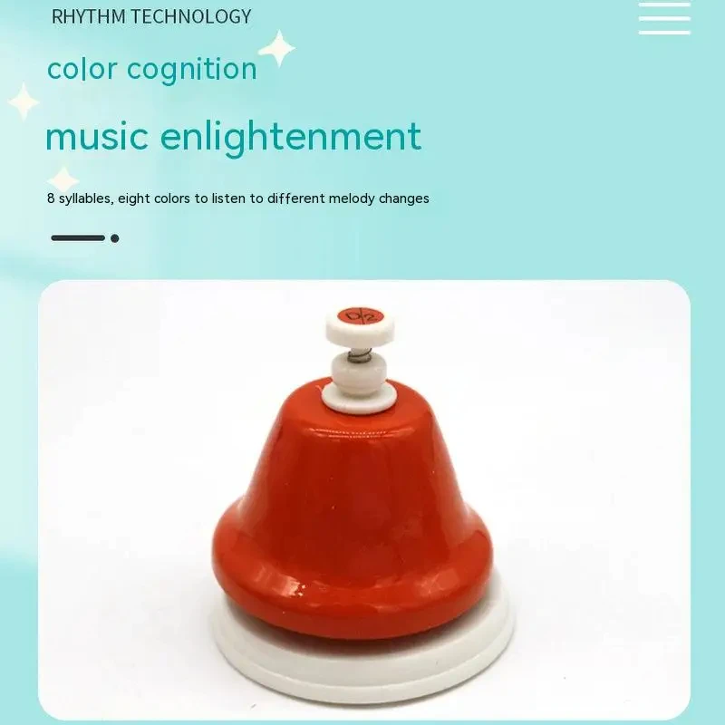 Conjunto colorido de instrumentos musicais Orff para crianças, handbell, 8-nota, brinquedo musical, educação infantil do bebê, lindo presente de Natal