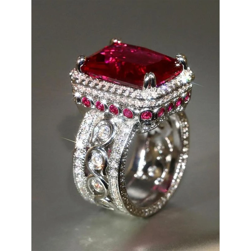 

Vintage Artificial Zircon Decorated Ring, Fashion Accessories for Women, Trendy All-match & Exquisite Jewelry for Birthday Gift