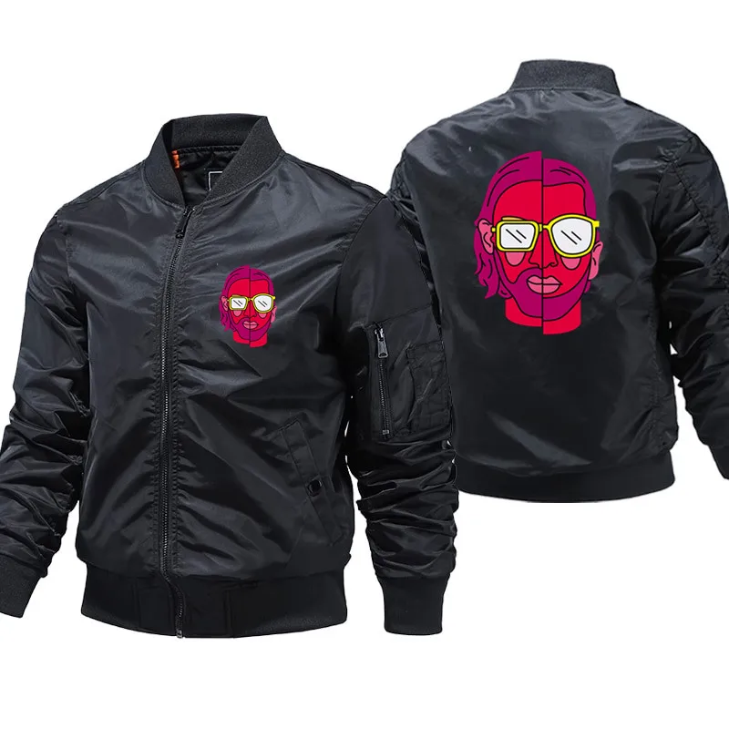 Men's Jacket Le Monde Chico Album PNL Bomber Male Coat Ma-1 Aviator Pilot Motorcycle Bomber Windbreaker Jacket Thick Parkas