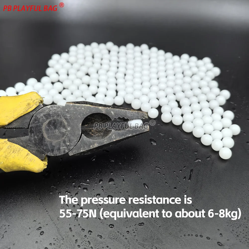 كرات جل بيضاء للغاية 7-8 مم - ذخيرة لعبة معززة لمكفف الجل - ترقية صلبة بيضاء حليبية - خرز مائي متين QJ159 #3