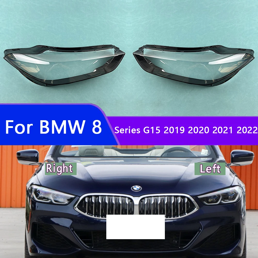 

For BMW 8 Series G15 2019 2020 2021 2022 Car Accessories Headlight Lens Cover Transparent Lampshade Headlamp Shell Plexiglass