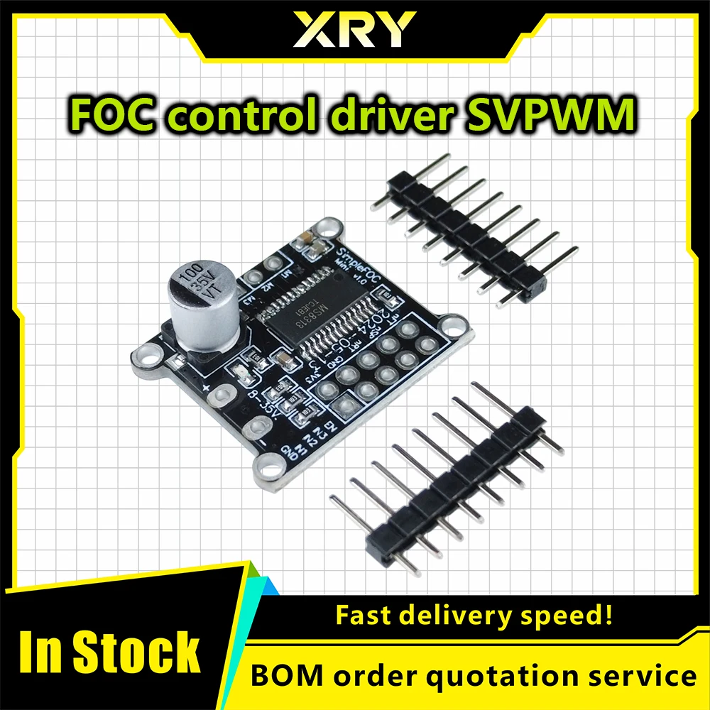 XRY – pilote de moteur sans balais Simple FOC Mini DC 8V-30V 2,5a, pilote de commande FOC, algorithme SVPWM/SPWM, carte de pilote de puce DRV8313