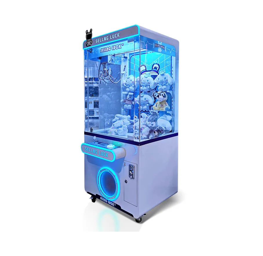 

Blue Bear Claw Machine for Kids Classic Arcade Grabber with Bill/Coin Acceptor Metal Plastic Wood Materials for Game Centers