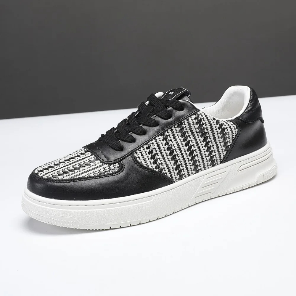 New Men's Casual Sports Shoes Anti-slip Lightweight Breathable Genuine Leather Thick Bottom High End Brand Hemp Rope