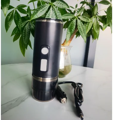Przenośny ekspres do kawy, odpowiedni na wycieczki kempingowe, ukryty port USB-C do ładowania, kompatybilny z kapsułkami i kawą mieloną