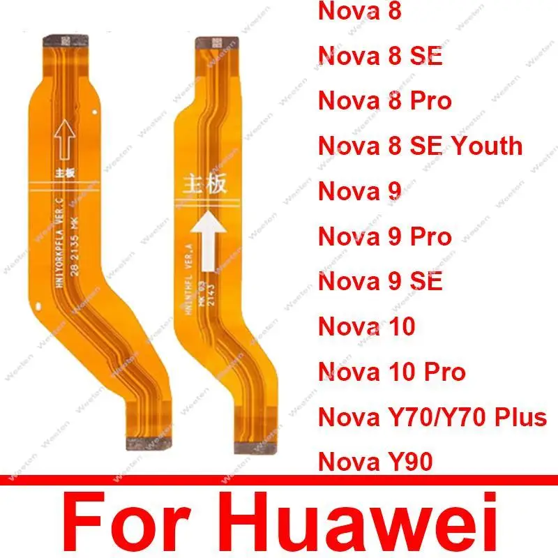

Для Huawei Nova 8 9 10 Pro 8Se 9Se Y90 Y70 Plus Основная плата ЖК-разъем Гибкая лента Материнская плата Гибкий кабель ЖК-дисплея Запчасти