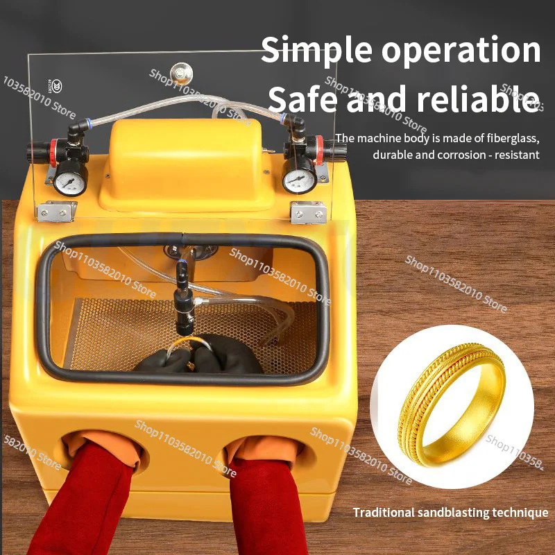 Gold And Silver Sandblasting Processing Antique Gold Bacelet Pneumatic Water Sandblasting Jewelry Manual Sandblasting Machine